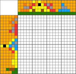 No Difficulty Nonogram - Цыплёнок и бабочки